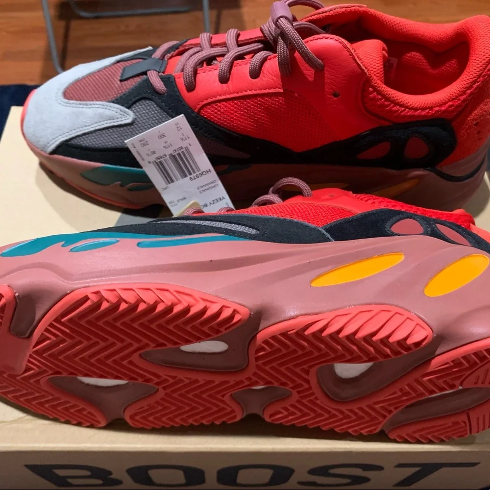 SOLD SOLD !! 2022 Adidas Yeezy Boost 700 Hi-Res Red, new with tags . Size 12. - Picture 4 of 13